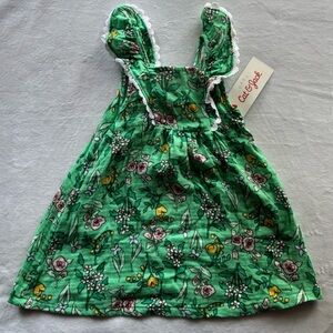Cat & Jack Baby Girl 18 Months Green Floral Dress